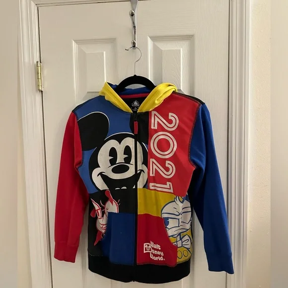 Disney Multicolor Mickey Mouse 2021 Hoodie - Picture 1 of 2